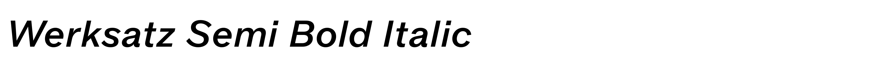 Werksatz Semi Bold Italic